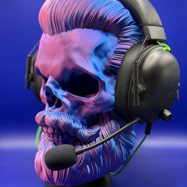 Підставка для навушників Beard Skull [Red & Blue] 03642033 фото