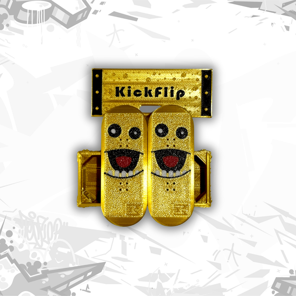 Kickflip Магнітний Скейтборд GOLD CUCUMBER &mdash; фіджет-іграшка для трюків 67573869 фото