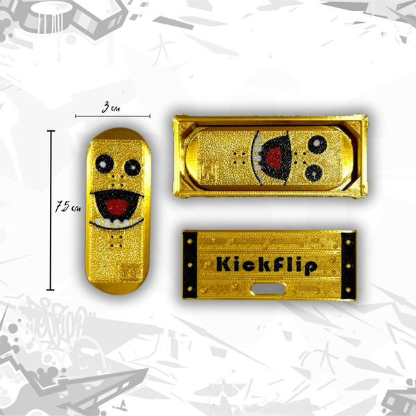 Kickflip Магнітний Скейтборд GOLD CUCUMBER &mdash; фіджет-іграшка для трюків 67573869 фото